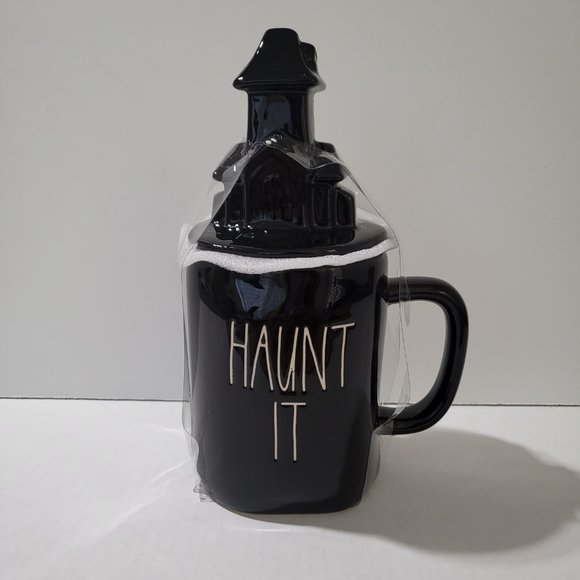 Rae Dunn‎ "If You've Got It, Haunt It" Ceramic Figural Halloween Mug with Lid - Picture 1 of 8